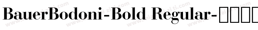 BauerBodoni-Bold Regular字体转换